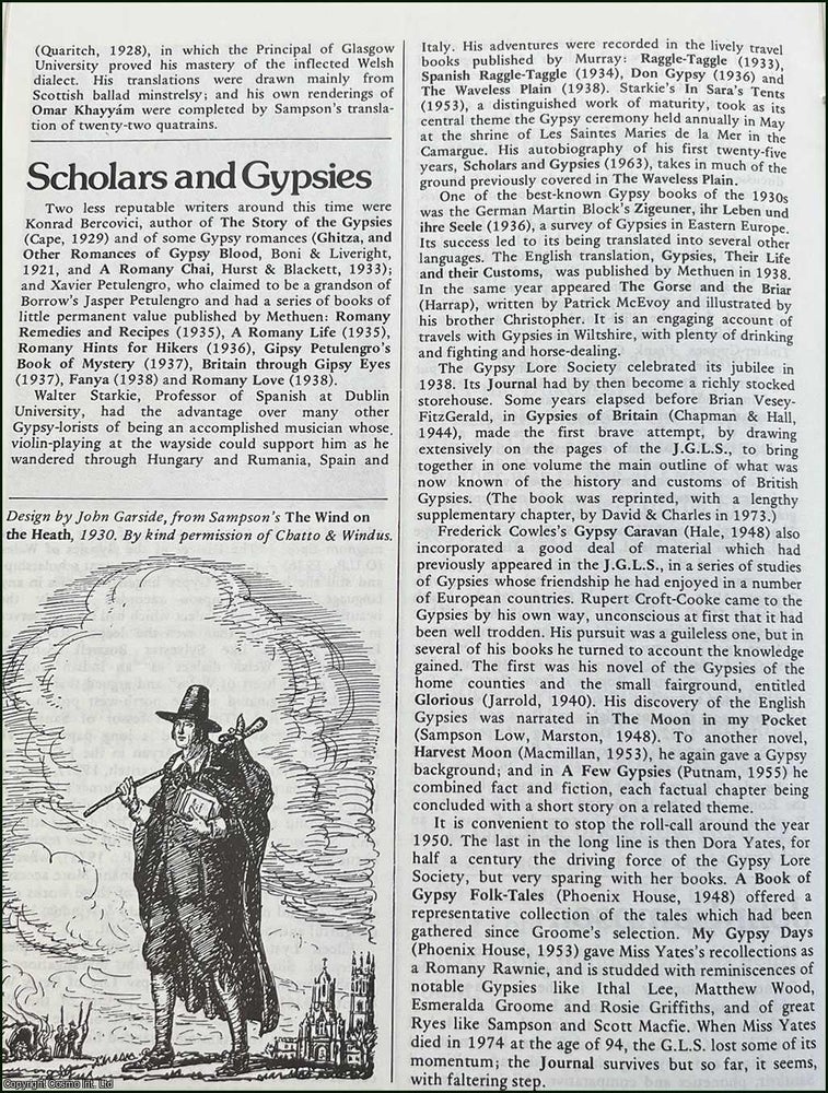 Item #354488 Collecting Gypsy Books. An original article contained in a complete monthly issue of the Antiquarian Book Monthly Review (ABMR), 1979. Angus Fraser.