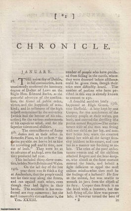 Item #355071 Chronicle for the year 1791. An original article from The Annual Register for 1791....