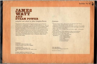 James Watt and Steam Power. Jackdaw 13. Facsimile documents, letters, and posters.