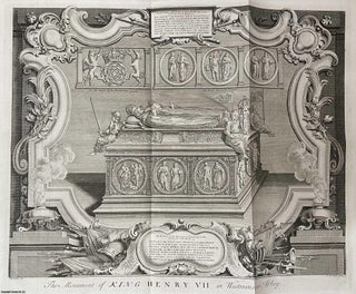1743. The Monument of King Henry VII in Westminster Abbey. Engraver Claude Du Bosc.