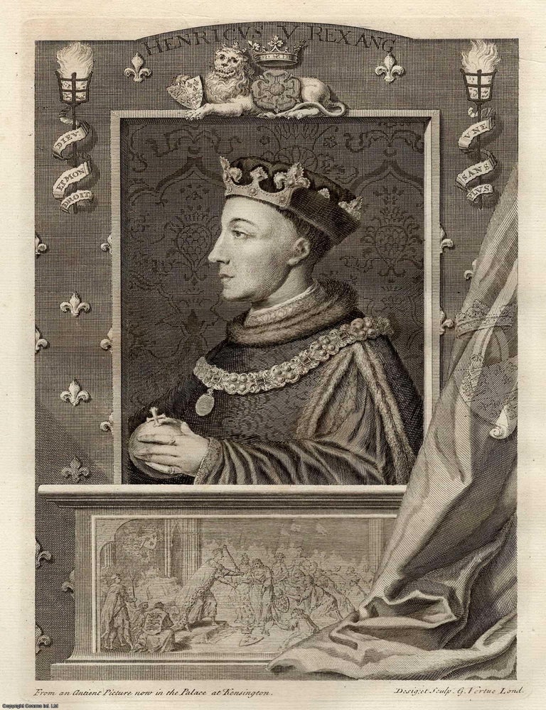 Item #356257 King Henry V, from an ancient picture at Kensington; engraved by George Vertue; an...