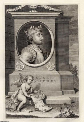 Item #356272 1743. King Stephen. Stephen of Blois. Engraved by George Vertue. This is an original...