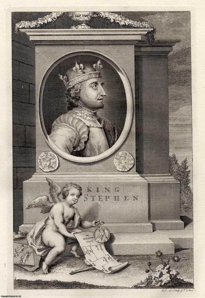 Item #356272 King Stephen (Stephen of Blois); engraved by George Vertue; an original...