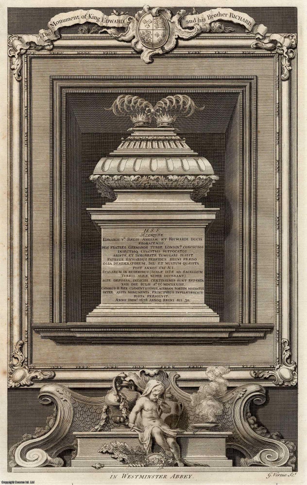 Item #356286 The monument of King Edward V and his brother Richard in Westminster Abbey, engraved...
