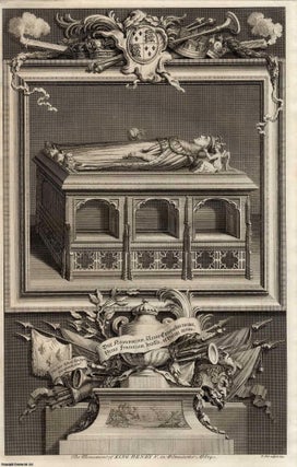 Item #356287 The Monument of King Henry V in Westminster Abbey. Engraved by Pieter Yver. This is...
