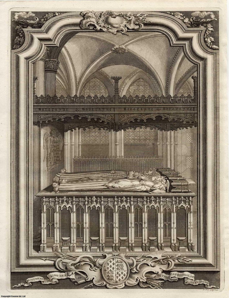 Item #356291 The monument of King Henry IV in Canterbury Cathedral, engraved by Pieter Yver; an...
