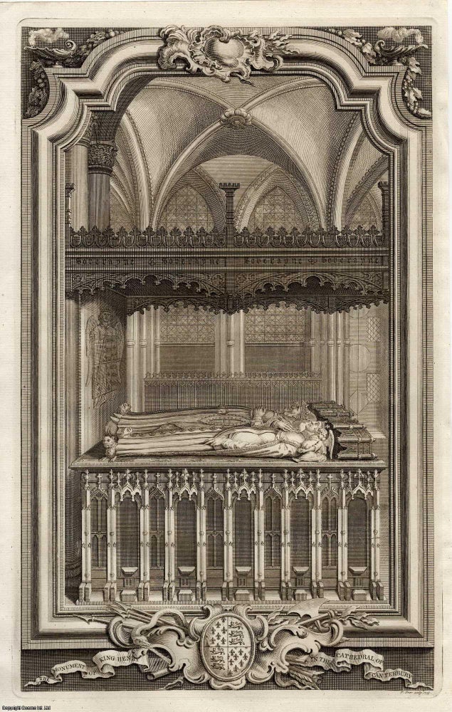 Item #356291 The monument of King Henry IV in Canterbury Cathedral, engraved by Pieter Yver; an...