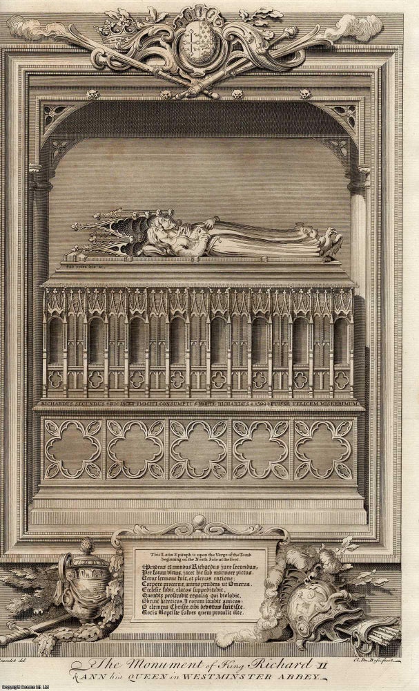 Item #356292 The monument of King Richard II and Anne his Queen in Westminster Abbey, engraved by...