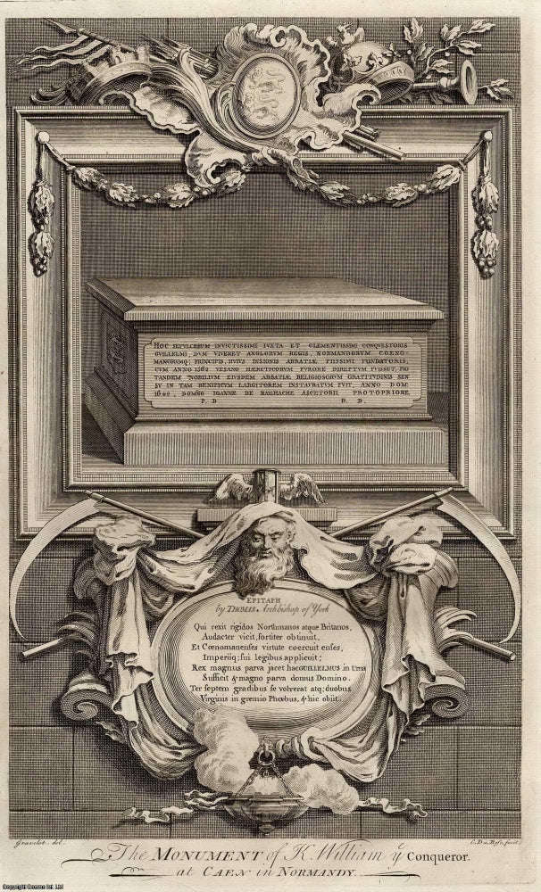 Item #356299 The monument of King William the Conqueror at Caen in Normandy, engraved by Claude...