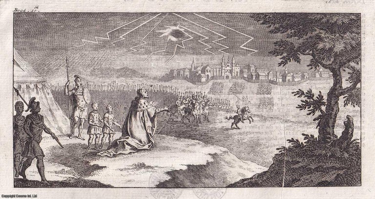 Item #356319 Edward III, c.1327, a small engraved original print featuring a tableaux from his...