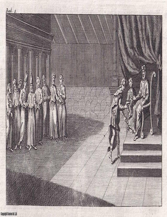Item #356320 King John, c.1199, a small engraved original print featuring a tableaux from his...