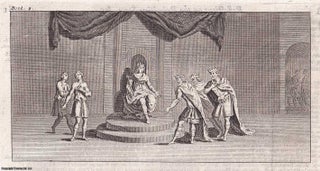 Item #356324 Edward the Martyr, Son of Edgar the Peaceful. A small engraving featuring a tableaux...