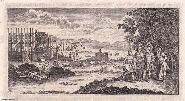 Item #356327 The Invasion of Britain by the Romans under Julius Caesar. A small engraving featuring a vignette from this era. This is an original 279 year old copper engraving separated from Rapin de Thoyras' History of England, London, printed 1743. ENGRAVING.
