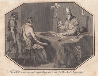 Item #356407 Engraving. Mr. Martin examined respecting his Faith by the Lord Inquisitor. This is...
