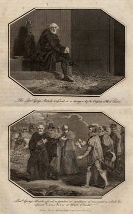 Item #356423 Engraving. The Rev'd George Marsh confined in a dungeon by the Papists at West...