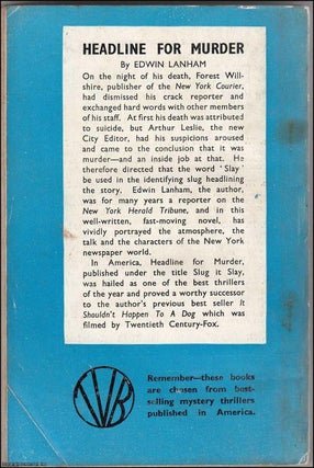 Headline for Murder. Published by T.V. Boardman & Co. 1950.