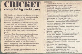 Cricket. Jackdaw 101. Facsimile documents, letters, and posters.