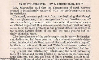Item #356886 On Earth Currents. An original article from The London, Edinburgh, and Dublin...