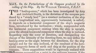 Item #356890 On the Perturbations of the Compass produced by the rolling of the Ship. An original...