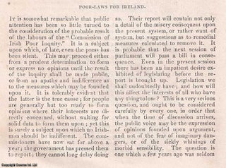 Item #356993 Poor Laws for Ireland. A rare original article from the Dublin University Magazine,...