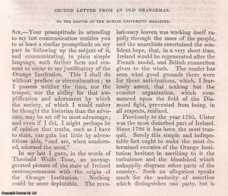 Item #357010 Letter From an Old Orangeman (part 2) A rare original article from the Dublin...