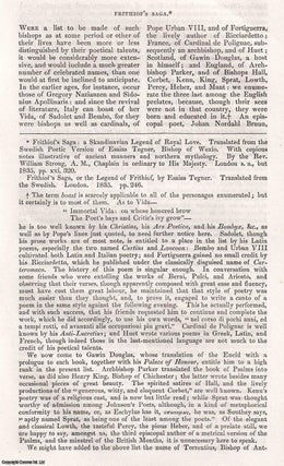Item #357024 Frithiof's Saga. A rare original article from the Dublin University Magazine 1835....