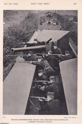 Armoured Trains; Australasia Compulsory Military Training; The Zeppelin Fleet; Self Loading Repeating Pistols; Coaling Ships; Featured in a complete weekly issue of Navy & Army Illustrated, 1914.
