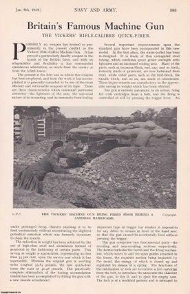 Air Raid on Cuxhaven; Indian Troops, The Pathans; The Vickers' Rifle-Calibre Machine Gun; The Welsh Army Corps; The Anti-Aircraft Corps. Featured in a complete weekly issue of Navy & Army Illustrated, 1915.