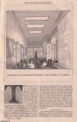 Item #357138 1845, Exhibition of Decorative Works, King Street, St. James's. A half page...