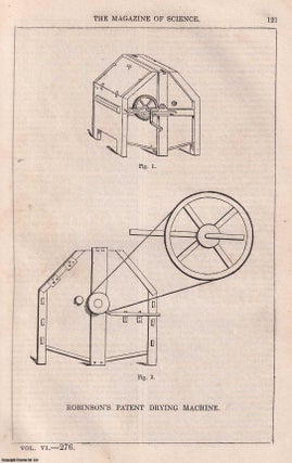 Item #357148 1845, Robinson's Patent Drying Machine, and including an article on Sago at...