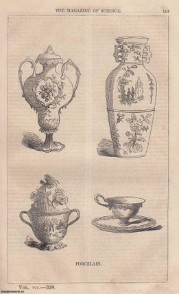 Item #357196 1846, The Porcelain of China. A full page engraving featured in a complete issue of...