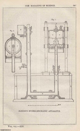 Item #357206 1846, Sleigh's Hydo-Mechanic Apparatus for Producing Motive Power. A full page...