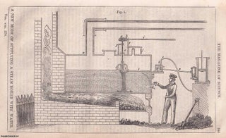 Item #357227 1847, A New Mode of Supplying a Steam Boiler with Water. A full page engraving...