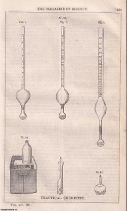 Item #357230 1847, Practical Chemistry, further equipment. A full page engraving featured in a...