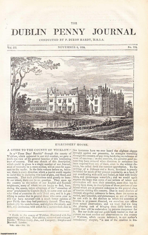 Item #357260 1834, Kilruddery House, Wicklow. Featured in a full weekly issue of the uncommon...