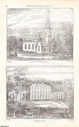 1835, Glencairne Abbey and Castle Hyde Church and Castle. Featured in a full weekly issue of the uncommon Dublin Penny Journal, conducted by P. Dixon Hardy, M.R.I.A.