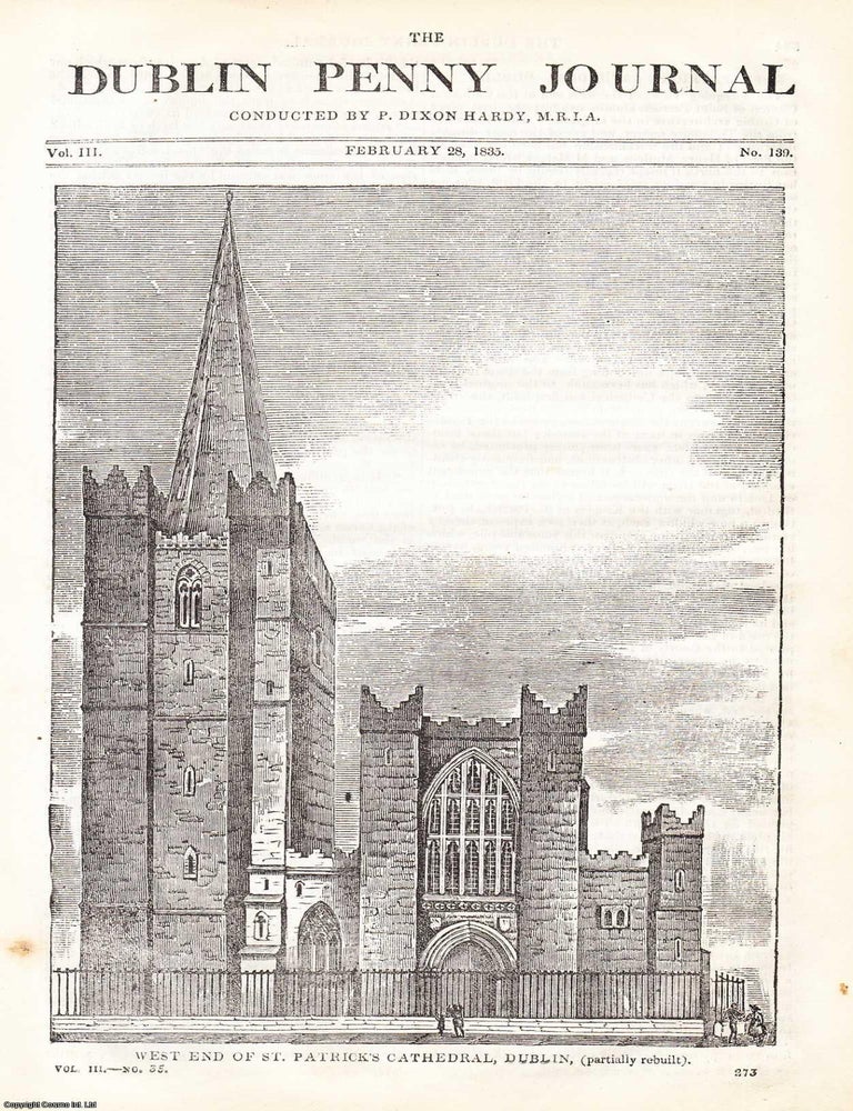 Item #357276 1835, West End of St. Patrick's Cathedral, Dublin. Featured in a full weekly...