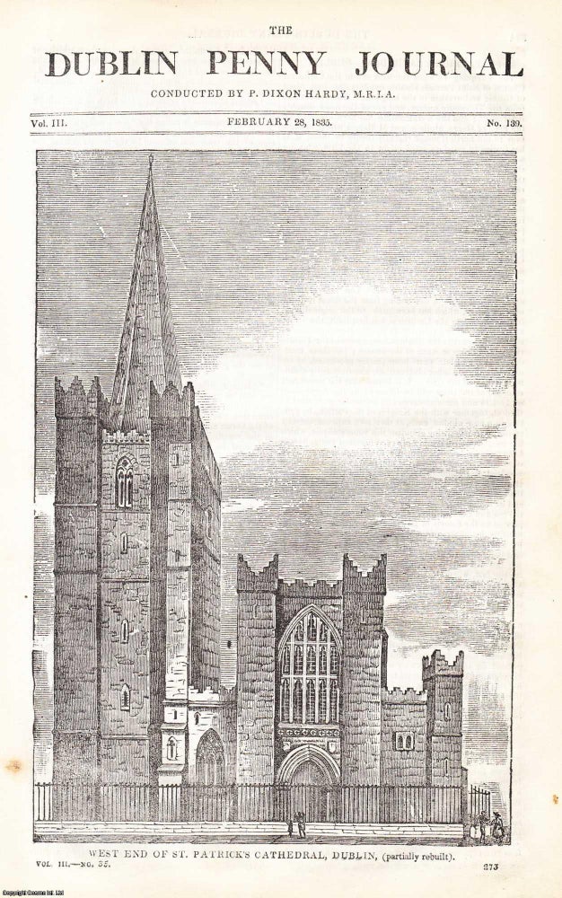 Item #357276 1835, West End of St. Patrick's Cathedral, Dublin. Featured in a full weekly...