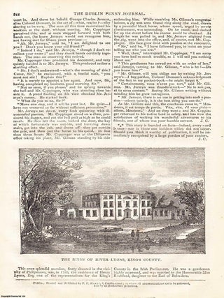 1835, The Ruins of River Lyons, King's County and the Horse. Featured in a full weekly issue of the uncommon Dublin Penny Journal, conducted by P. Dixon Hardy, M.R.I.A.