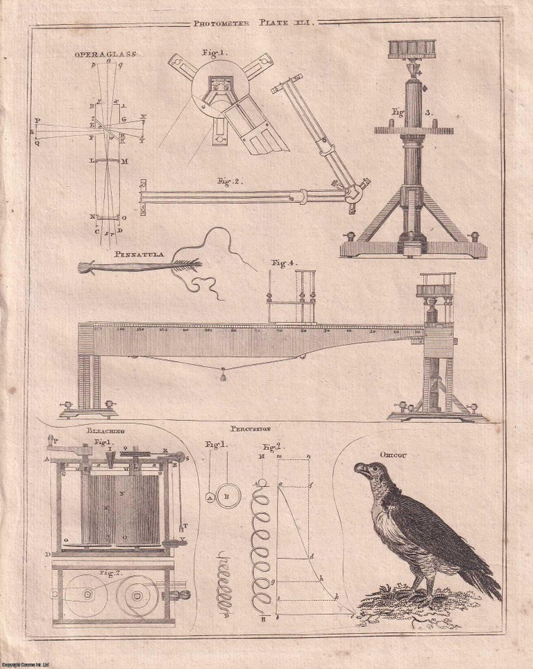 Item #357320 The Photometer, apparatus for measuring the intensity of light. A rare original article from the Encyclopaedia Britannica, Dublin Edition 1797. George Gleig.