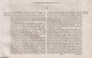 Laboratory apparatus. A rare original article from the Encyclopaedia Britannica, Dublin Edition 1797.