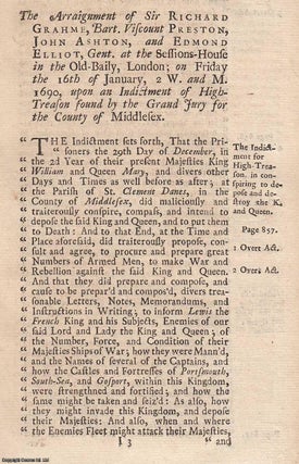 1720 Printing : The Trials of Sir Richard Grahme, Baronet. TRIAL.
