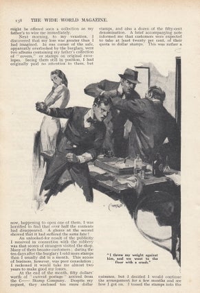 The Stamp Dealer's Story. Stamp dealing in a small town 200 miles from New York during the 1930s. [Possibly a fictional story]. This is an uncommon original article from the Wide World Magazine, 1939.