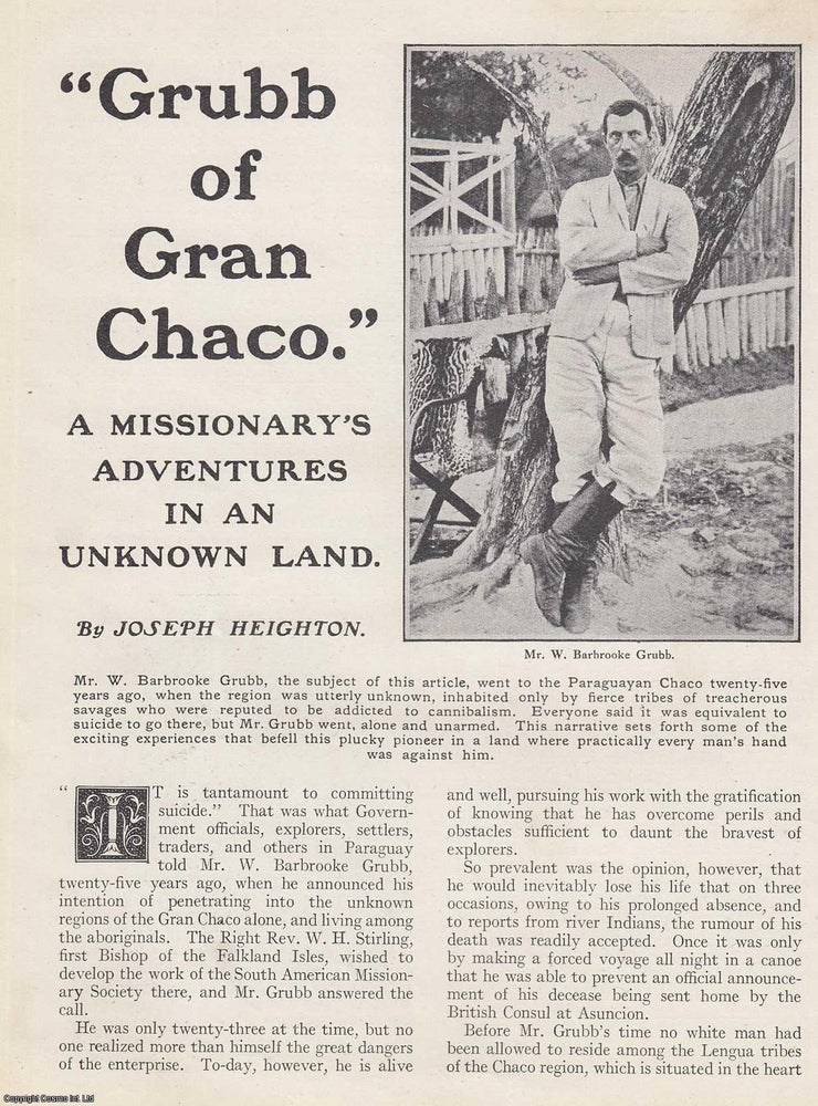 Chaco Magazine The Paraguayan Chaco: Grubb of Gran Chaco. A Missionary's Adventures in ...