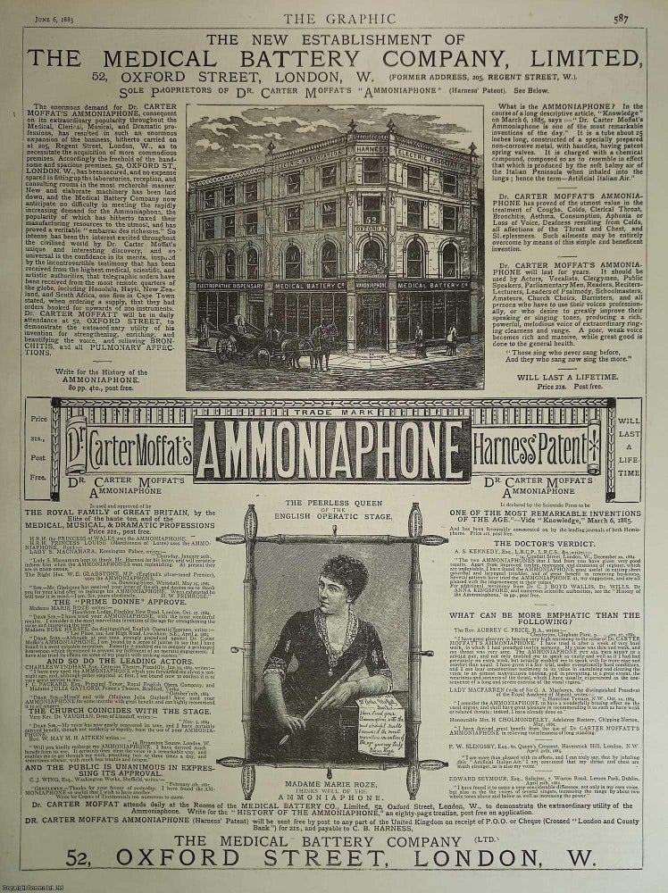 Item #357531 Dr Carter Moffat's Ammoniaphone, and the New Establishment of the Medical...
