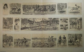 Item #357538 Hunting with the New Forest Deerhounds. A series of 16 vignettes illustrating...
