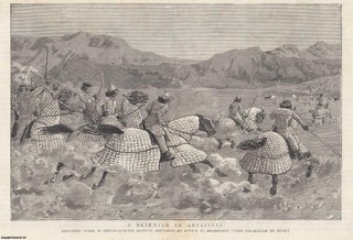 Item #357570 A Skirmish in Abyssinia. Beni-Amer Arabs, in Cotton-Quilted Armour, Repulsing an...