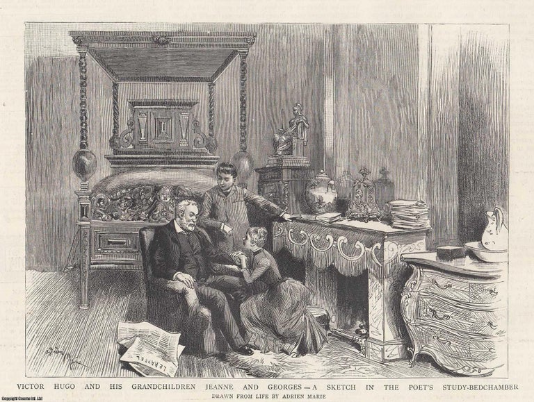 Item #357583 Victor Hugo and his Grandchildren Jeanne and Georges, a Sketch in the Poet's...