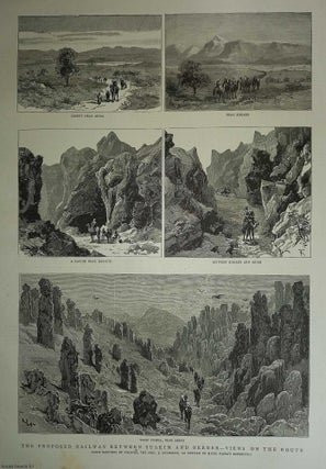 Item #357608 The Proposed Railway between Suakim and Berber, views on the Route. An original...