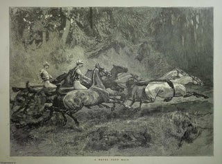 Item #357622 A Novel Pony Race. An original print from the Graphic Illustrated Weekly Magazine,...